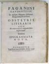 GAUDENZI, PAGANINO. Obstetrix literaria; sive, De componendis & evulgandis libris dissertationes. Eiusdem Epigrammata nova. 1638